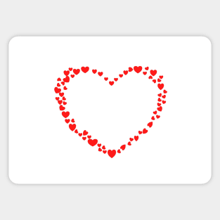 Red hearts Sticker